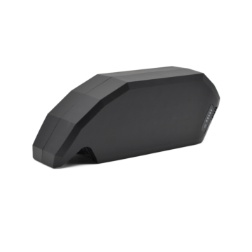 Tredjedels visning af Bosch Powerpack 700 Active/Performance stel E-Bike Vision cykelbatteri. Hele batteriet er tydeligt synligt.