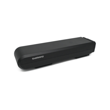 Trekvart perspektiv af Shimano Steps BT-E6000 cykelbatteri.