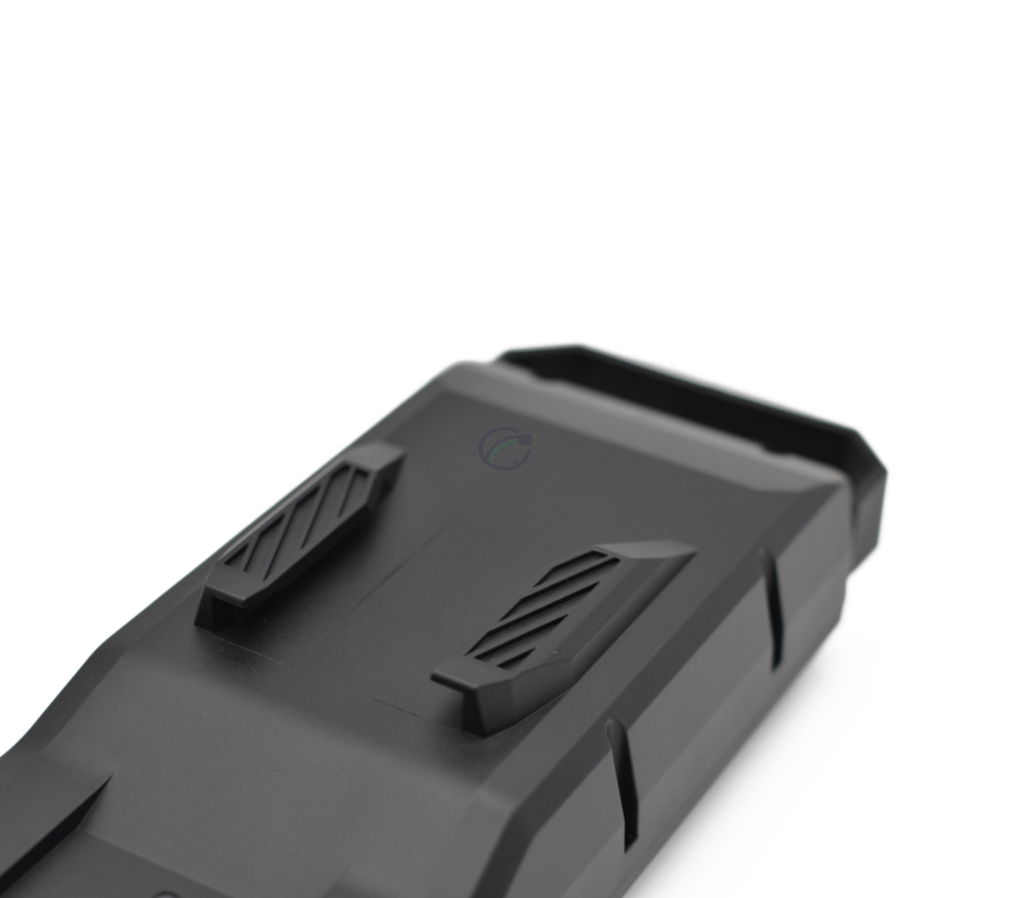 Nærbillede af fastgørelsen på undersiden af Bosch Powerpack 540 Performance/Active Bagagebærer E-Bike Vision cykelbatteri.