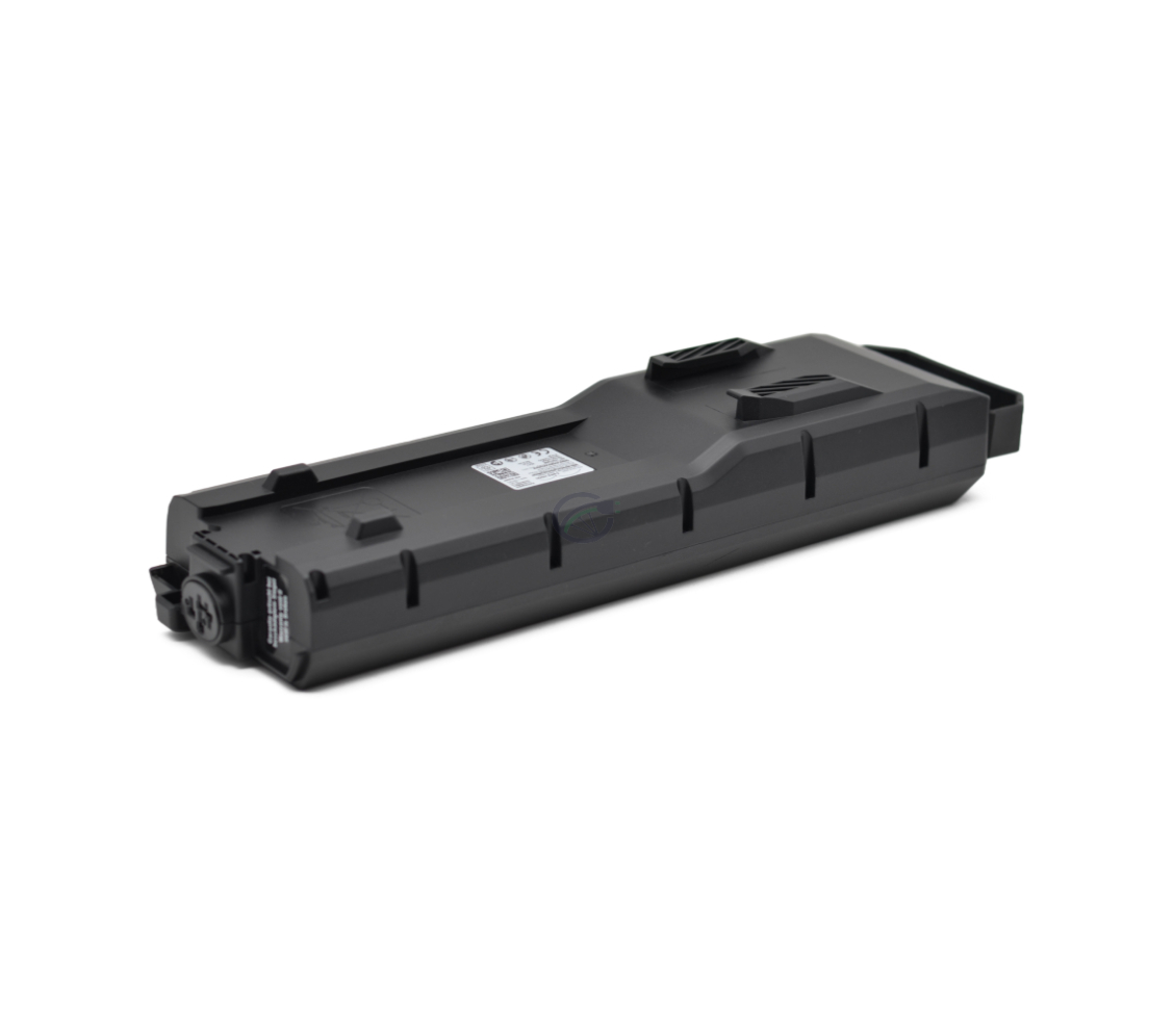 Tredjedels visning af undersiden af Bosch Powerpack 540 Performance/Active Bagagebærer E-Bike Vision cykelbatteri.