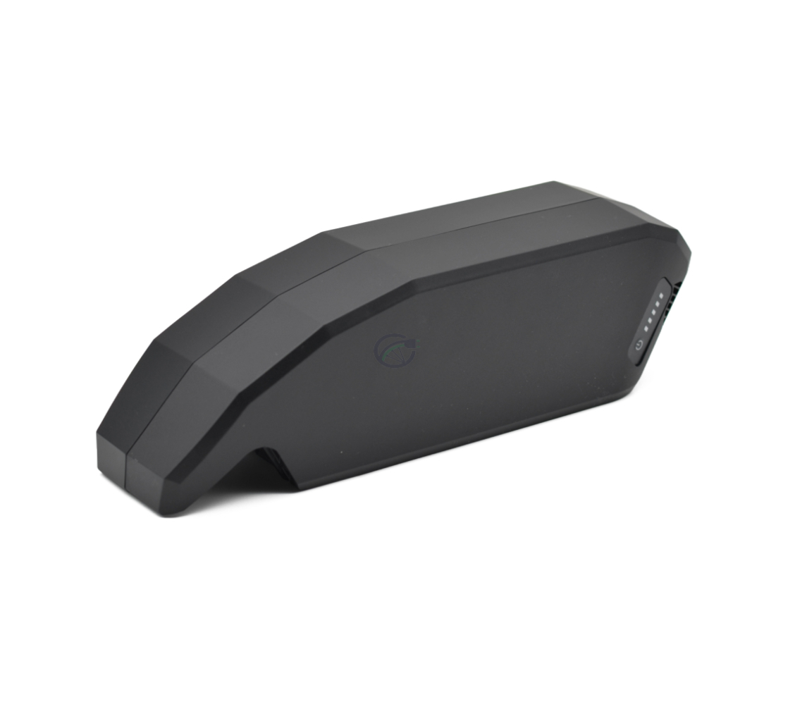 Klart billede af Bosch Powerpack 540 Performance/Active stel E-Bike Vision cykelbatteri. Billedet er taget fra en trekvart vinkel.
