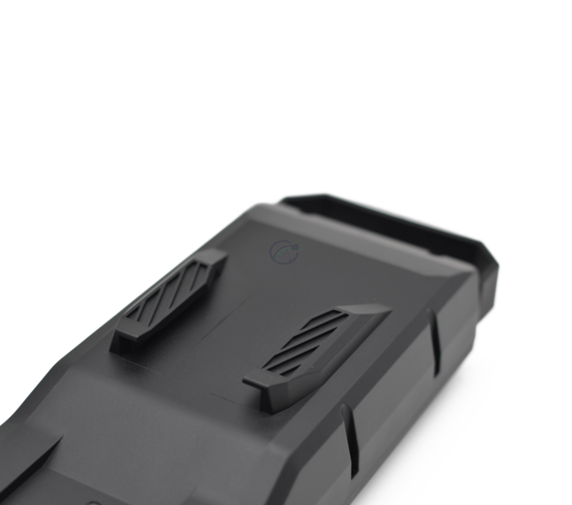 Nærbillede af fastgørelsessystemet under Bosch Powerpack 700 Performance/Active bagagebærer E-Bike Vision.