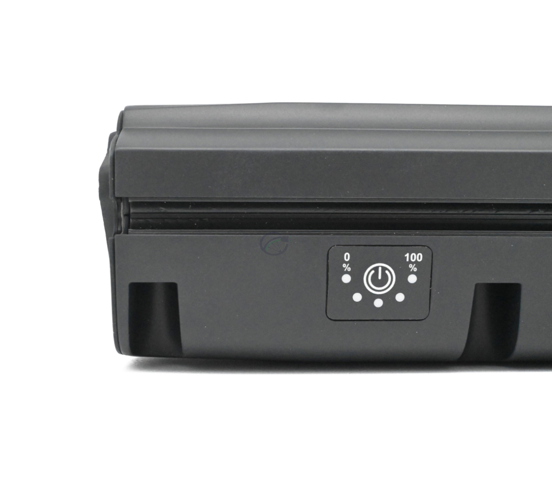 Billede af batteriindikatoren på siden af E-Bike Vision Gazelle Innergy 36V 11.4Ah.
