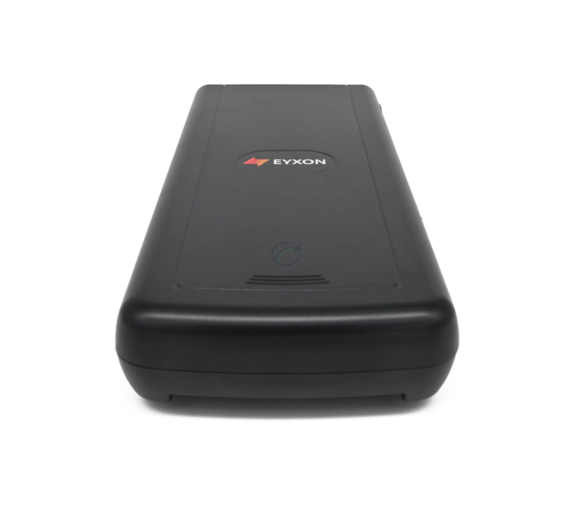 Sidebillede fra oven af EYXON Sparta/Batavus B400 36V 12.8Ah Compatible cykelbatteri.
