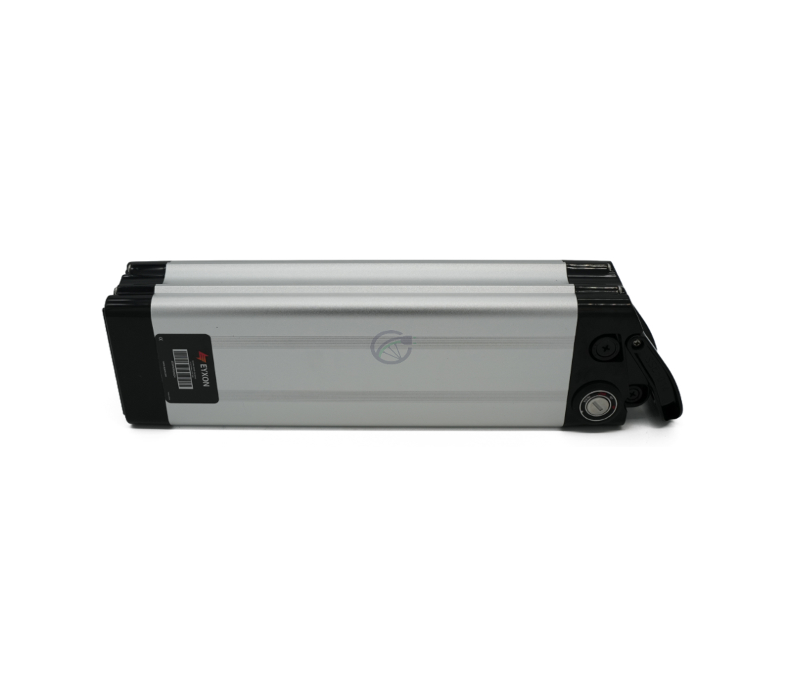 Sidevisning af Phylion XH370-12J Silverfish 37V 12Ah Compatible, hvor toppen også er synlig.