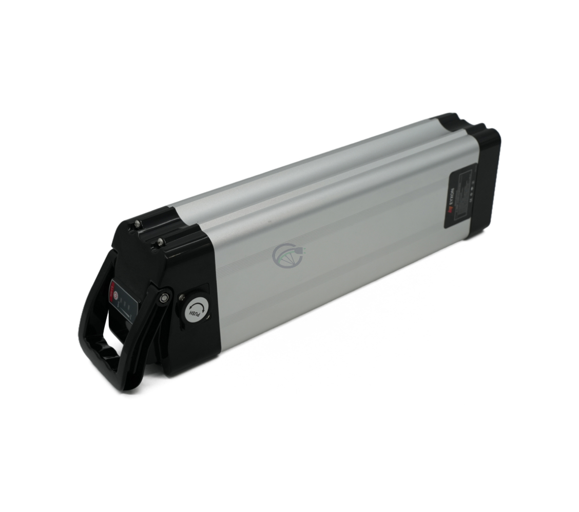 Trekvartsvinkel af Phylion XH370-12J Silverfish 37V 12Ah Compatible stående.