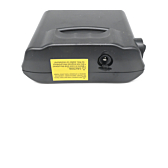 Close-up billede af opladningsporten på Ansmann 36V 11.6Ah Compatible cykelbatteri.