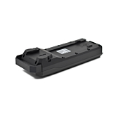 Bosch Powerpack 360 Performance/Active bagagebærer E-Bike Vision cykelbatteri på hovedet, undersiden af batteriet er synlig.