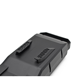 Nærbillede af fastgørelsen på undersiden af Bosch Powerpack 540 Performance/Active Bagagebærer E-Bike Vision cykelbatteri.