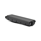 Tredjedels visning fra forsiden af Bosch Powerpack 540 Performance/Active Bagagebærer E-Bike Vision cykelbatteri. Cykeltilslutningen er synlig.