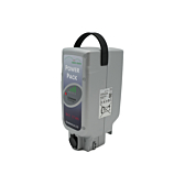 Trekvartvisning af Panasonic Deluxe 36V 17Ah Compatible, hvor etiketten er synlig.