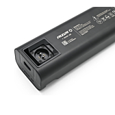 Nærbillede af opladningsporten på Fazua Energy 430 cykelbatteri.