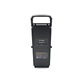 Bundvisning af Giant Twist Compatible 13Ah cykelbatteri. Etiketterne på undersiden af batteriet er tydeligt synlige.
