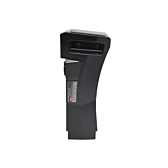Billede af toppen af Kalkhoff Impulse batteri 36V 17Ah. Knapperne på batteriet er tydeligt synlige.


