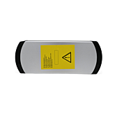Topbillede af Phylion XH370-13J Wall-E 37V 14Ah (2-polet). Advarselsmærkaten på toppen af Phylion-batteriet er tydeligt synlig.