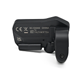 Bagside af Shimano Steps display SC-E5000 cykelcomputer, teksten på bagsiden er godt synlig.