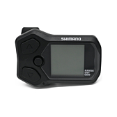 Forside af Shimano Steps display SC-E5000 cykelcomputer. Knapperne er tydeligt synlige