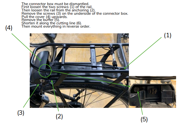 E-Bike Vision forklaring på montering af cykelbatteriholdere